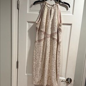 Jax Blush Cream Lace Midi Dress